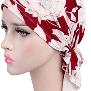 Turban Hat Headwear Scarf Chemo Beanie Cap for Cancer Hair Loss - Set of 2